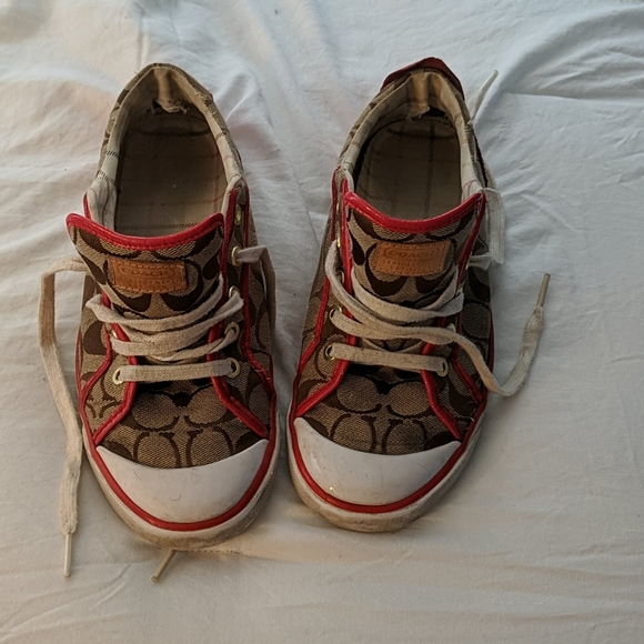 Red & Tan Coach Shoes - Picture 2 of 4